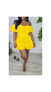 Ruffle Wide-leg Rompers