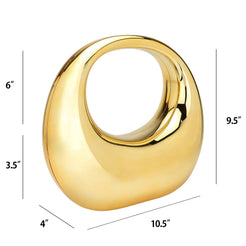 LA2312C-CL Acrylic Transparent Moon Shape Evening Bag / Clutch Bag