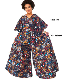 Palazzo Pant & Wrap Blouse Set