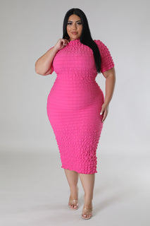 Poppin Fuschia Plus Size Dress !!