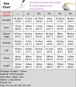 Long Latern Sleeve V-NECK  Satin Patchwork Dress