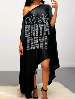 It's My Birthday Asymmetrical Bling Dress