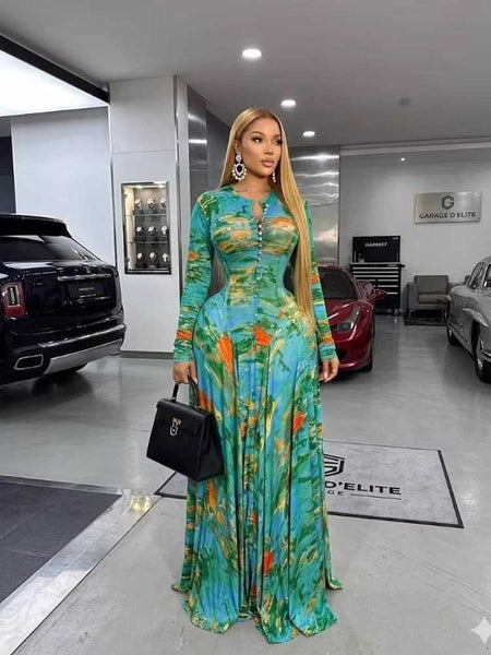 green-floral