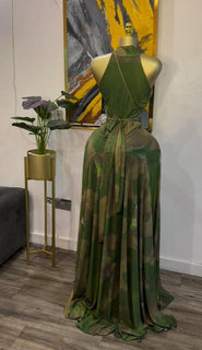 O-neck Mermaid Maxi dress