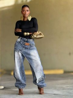 Patchwork Denim Jeans