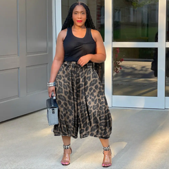 Camouflage Lantern leg High Waist  Pants