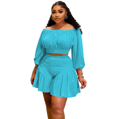 Ruched  2 piece Short Set