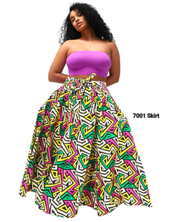 SITMDSB 
Women Long Printed Maxi Skirt-Pink Multi