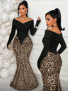 Off the Shoulder  Asymmetrical  Maxi Party Dress