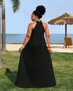 Women Loose Maxi dress 
Black