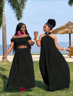 Women Loose Maxi dress 
Black