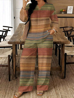 Womens 2 piece wide leg pants set