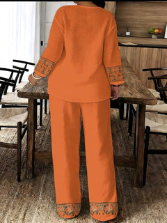Womens 2 piece wide leg pants set