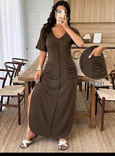 Summer Dress Solid Color