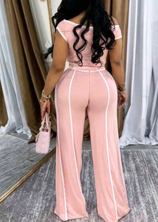 Asymmetrical 2 piece Wide-leg Pants Set