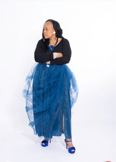 Tutu Skirt with spilt & solid color Top Set