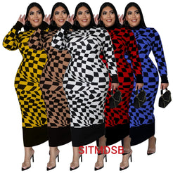 Elegant Dashiki Print Color Dress